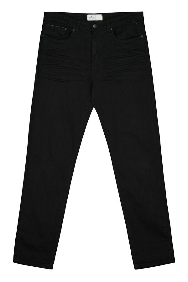 Springfield Slim fit washed 5-pocket coloured trousers black
