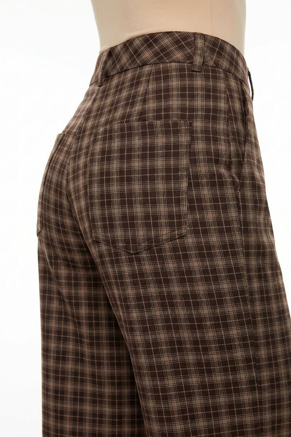 Tiffosi Young Plaid wide trousers nude