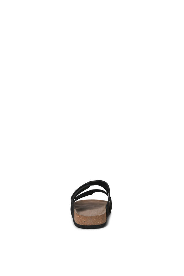 Jack & Jones Veloursleder-Sandalen mit Gummisohle Schwarz