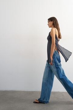 Topshop Vaquero wide leg tiro medio