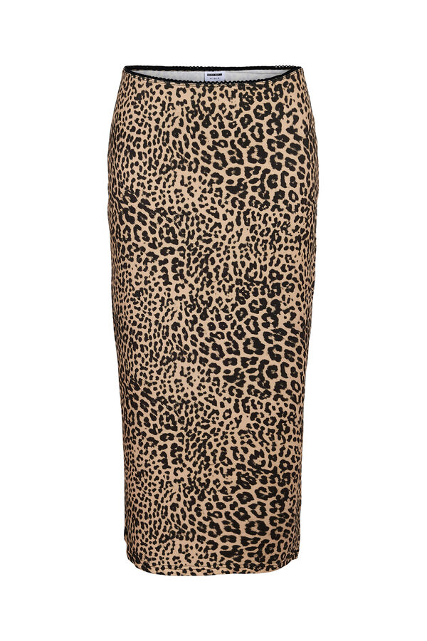 Noisy May Leoparden midi mit Bund Nude