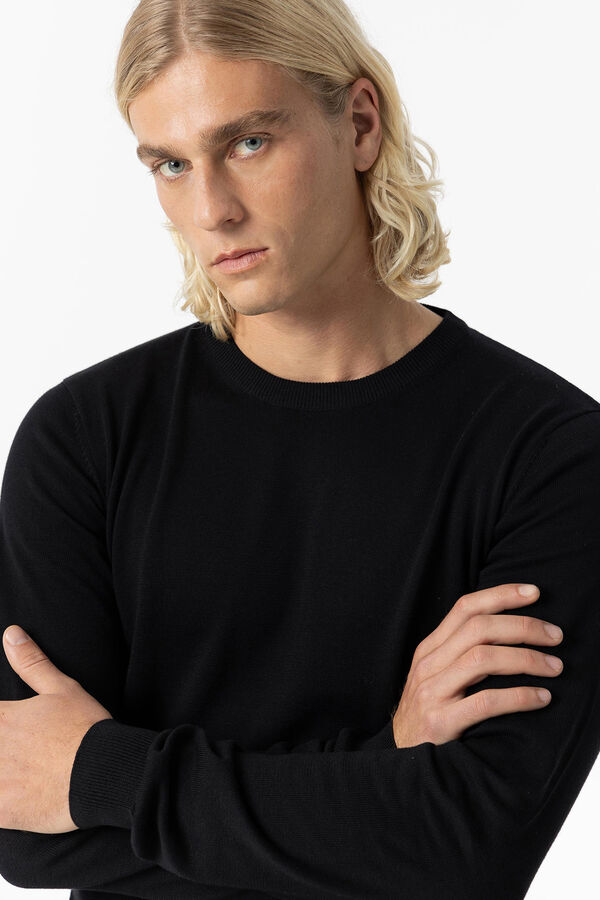 Tiffosi Jersey de Punto B&aacute;sico negro