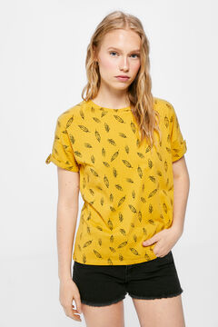 Springfield Graphic print T-shirt yellow