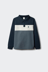 Springfield Kids Polo manga larga color block niño azul