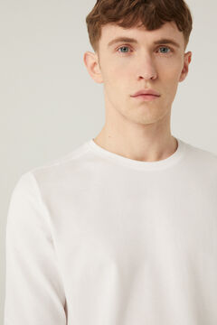 Springfield Gombos nyak&uacute;, hossz&uacute; ujj&uacute; p&oacute;l&oacute; feh&eacute;r