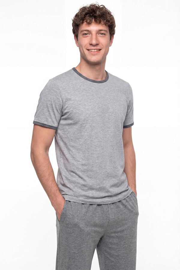 Penti Conjunto pijama largo manga corta liso estampado