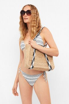 Gisela Bolso de rafia de capacidad media