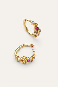 Singularu Pendientes Aro Rainbow Bubbles S Ba&ntilde;o Oro