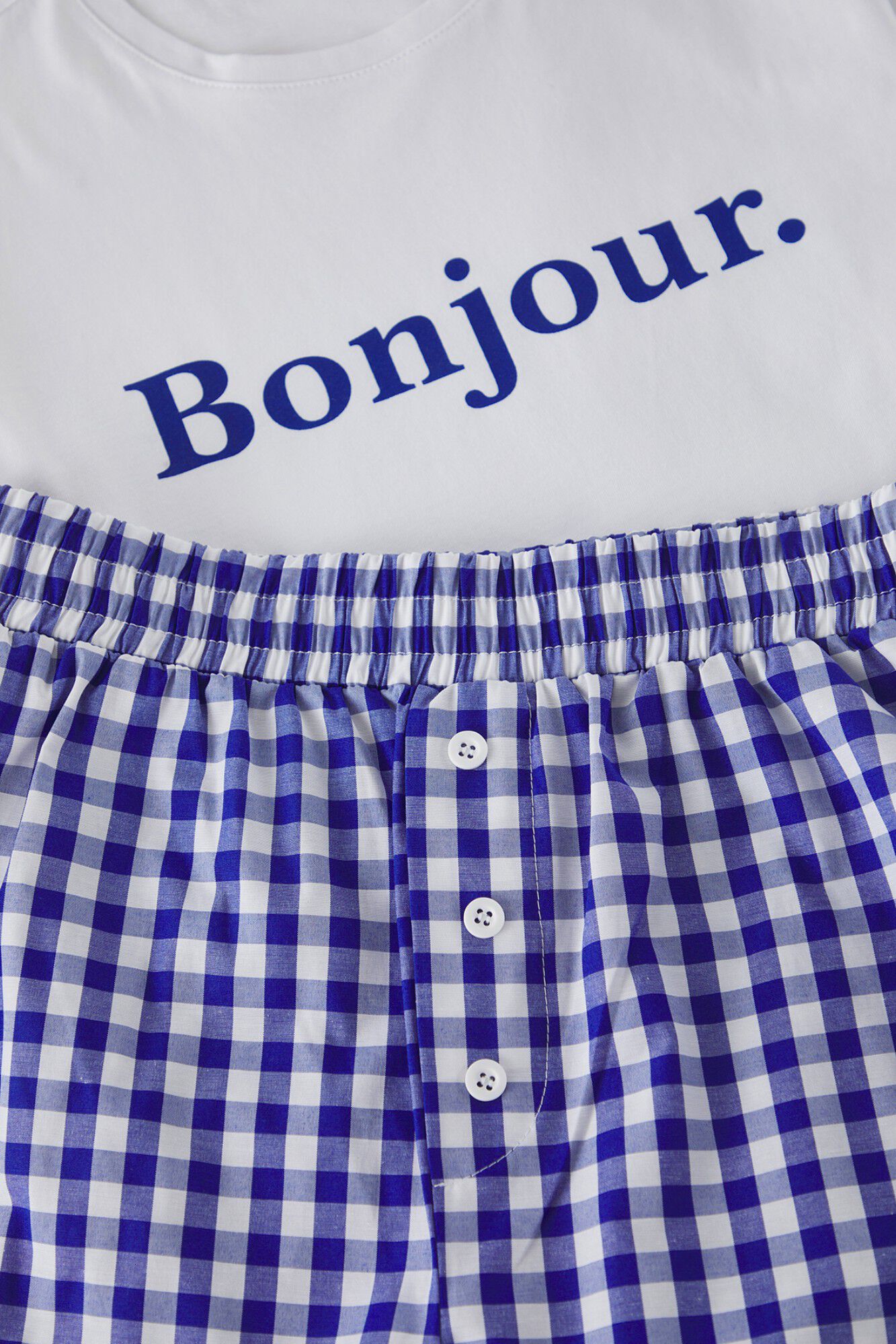 Trendyol Conjunto de pijama corto cuadros