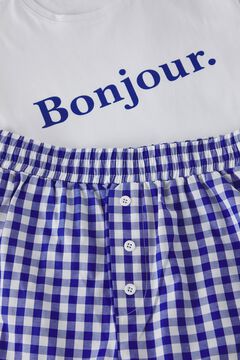 Trendyol Conjunto de pijama curto aos quadrados