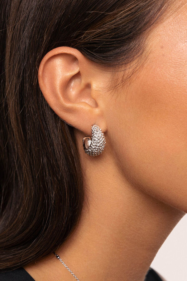 Singularu Pendientes Aro Antique Acero gris