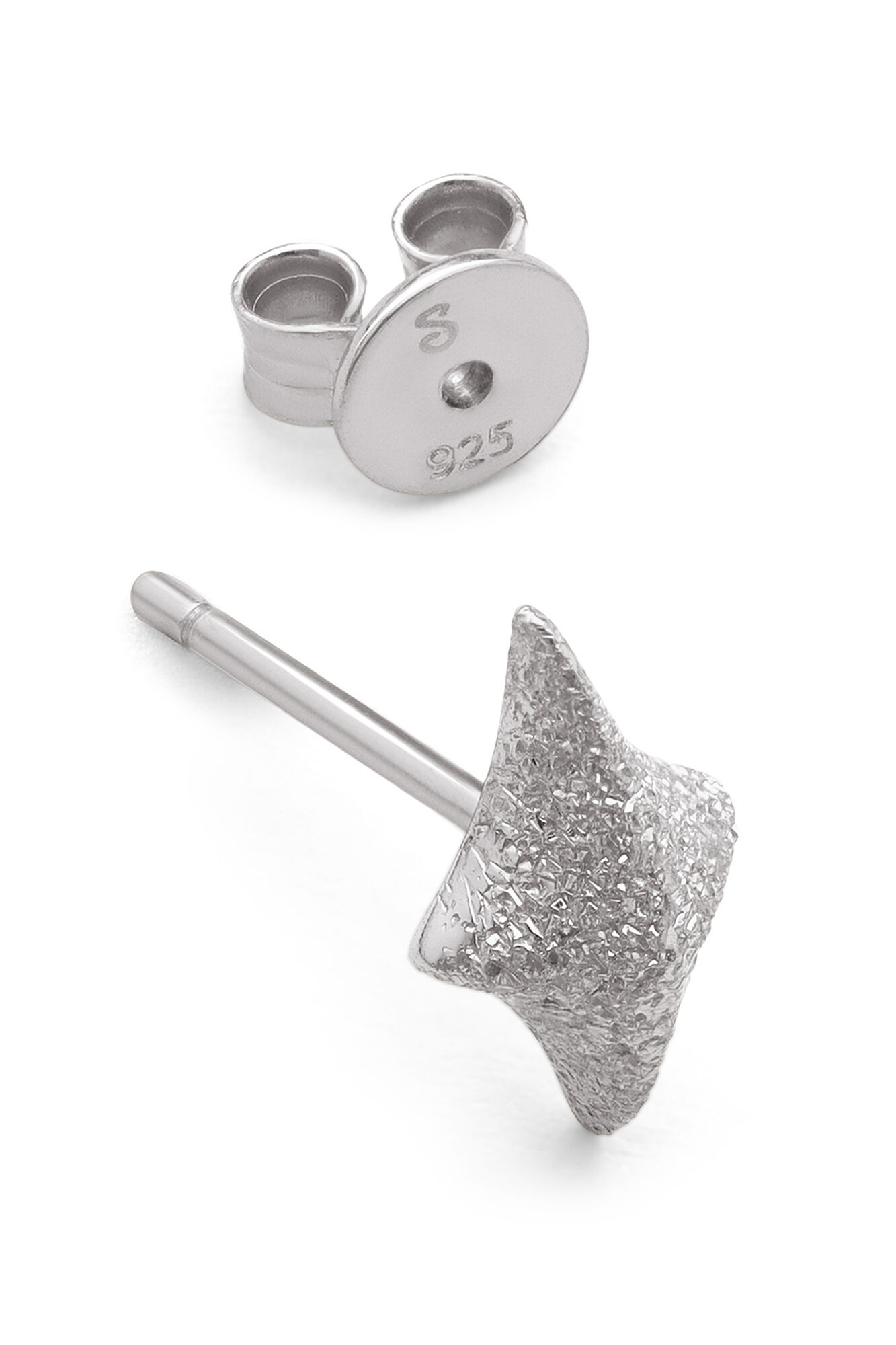 Singularu Pendiente Suelto Organic Star Spark Plata