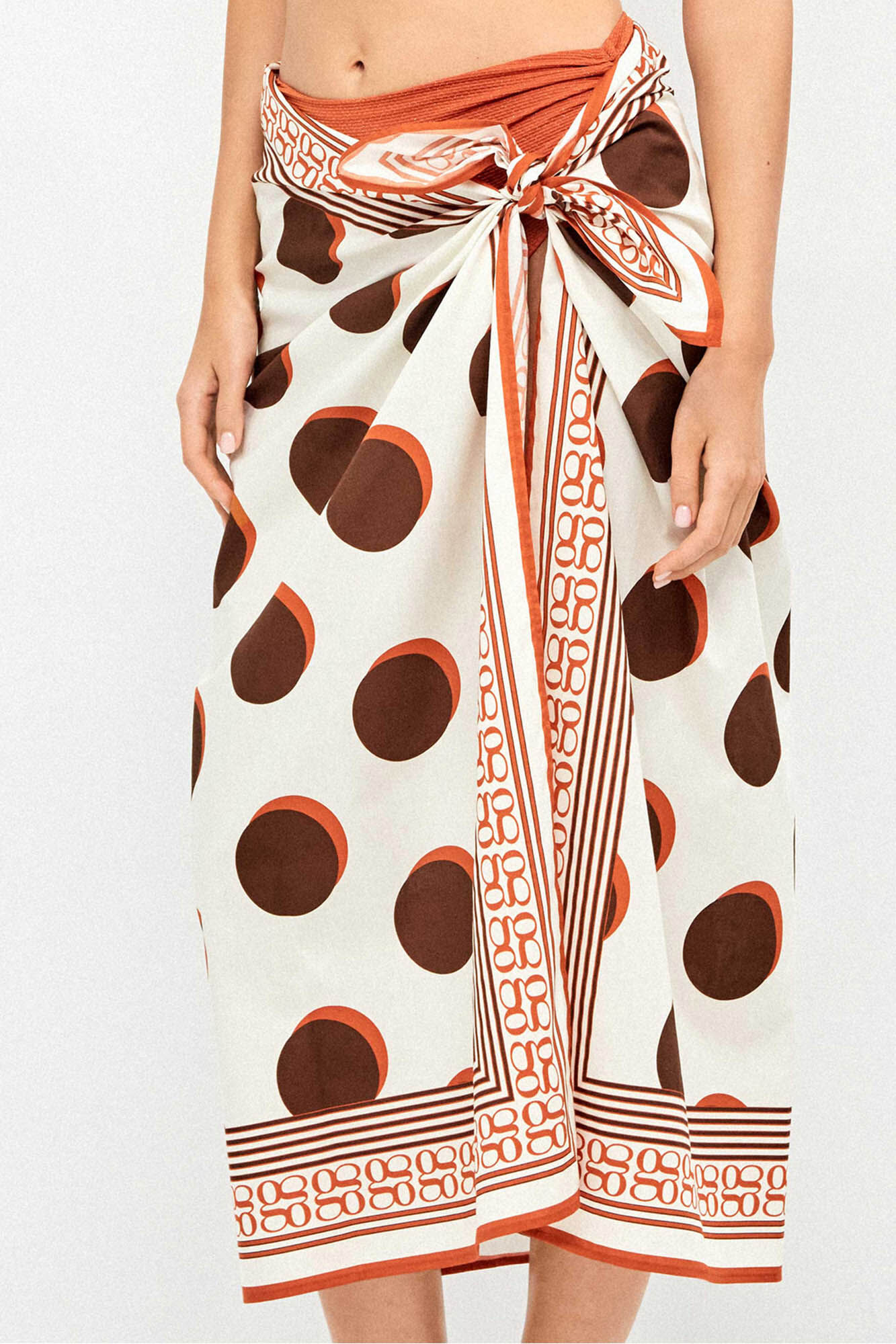 Gisela P&aacute;reo saia estampado 100% algod&atilde;o