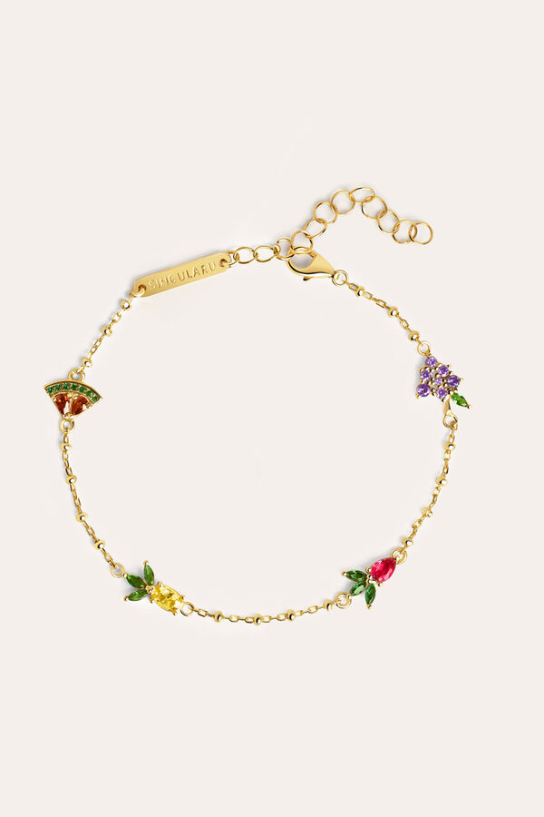 Womensecret Tropical Fruit gold-plated bracelet Žuta