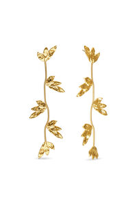 Singularu Pendientes Florenda Acero Ba&ntilde;o Oro