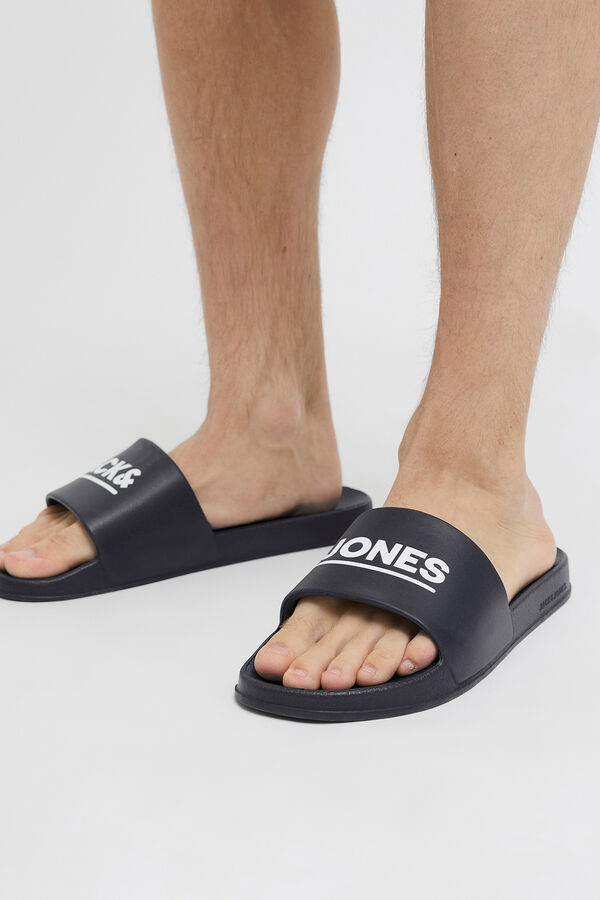 Jack & Jones Claquette &agrave; logo contrastant bleu