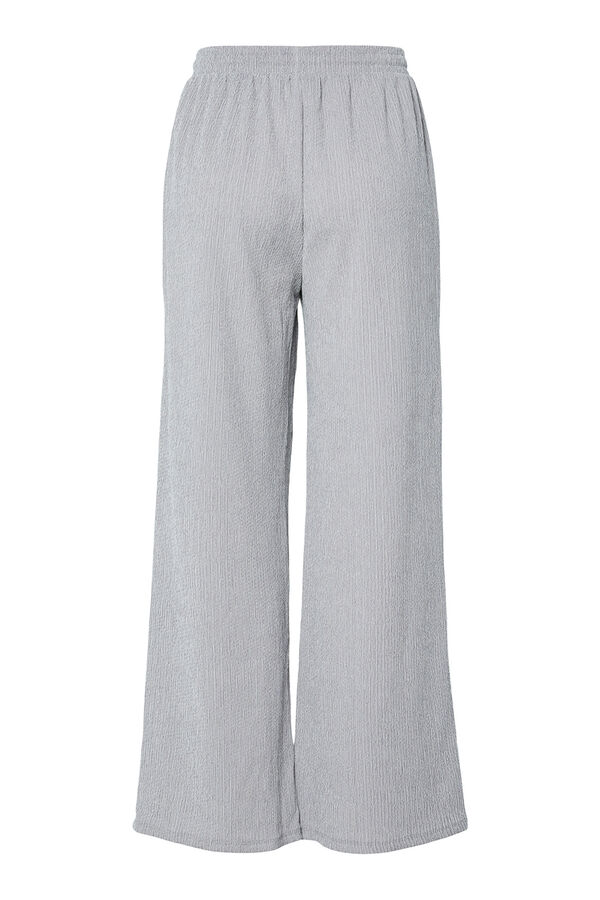 Pieces Calça esvoaçantes cinzento