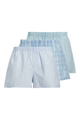 Jack & Jones Pacote Boxer Popelina Combinado 3 azul