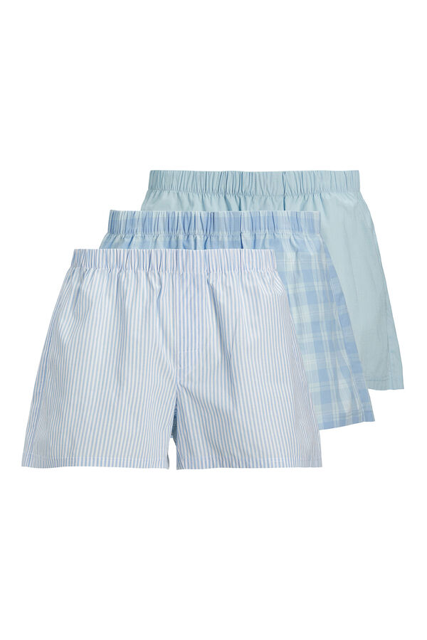 Jack & Jones Pacote Boxer Popelina Combinado 3 azul