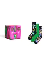 Happy Socks 3 Pack Unisex socks Hyper Cube Gift Set printed
