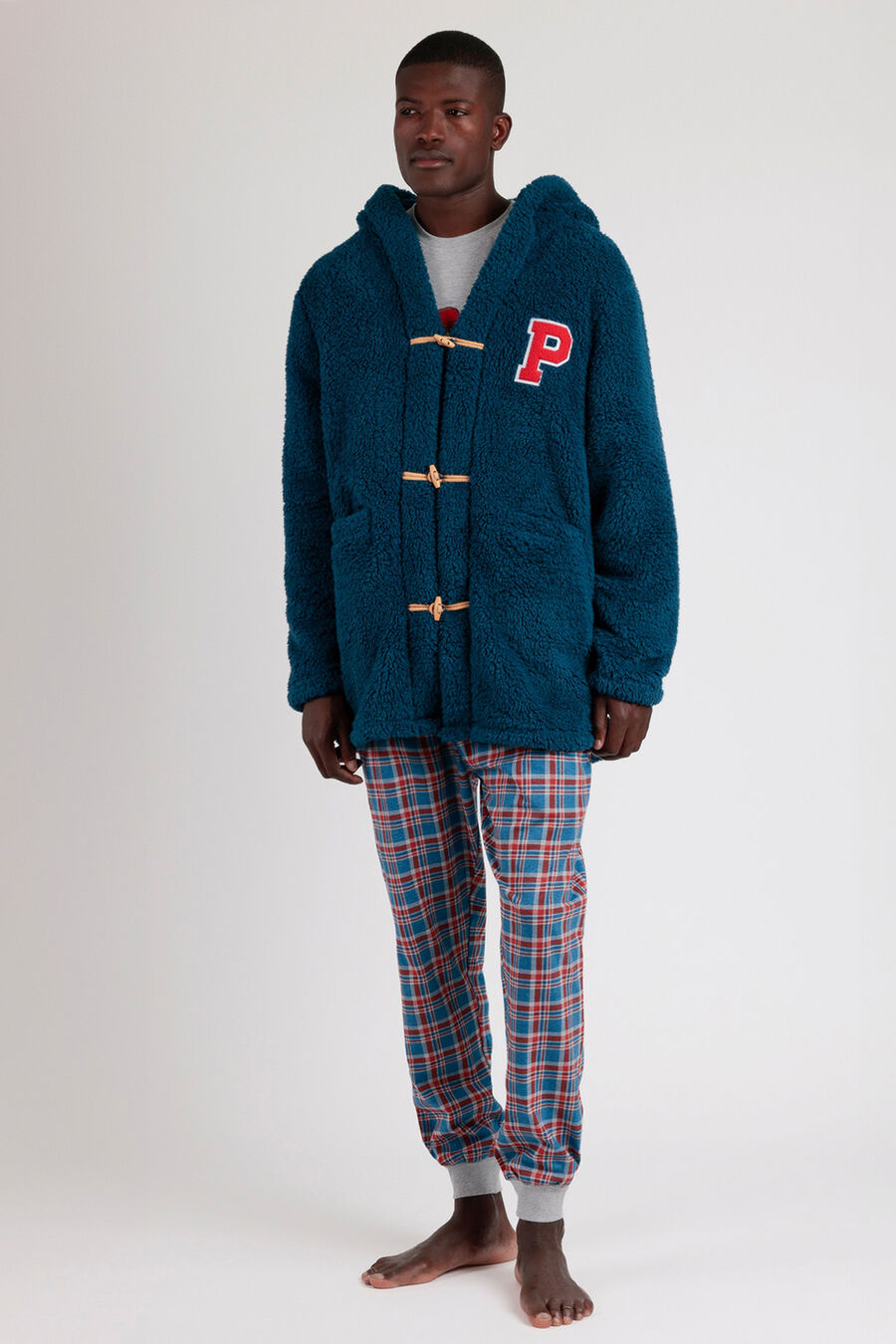 Bata corta borrego Paddington para hombre