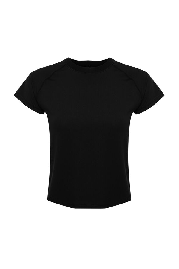 Trendyol Kurzarm-Sport-T-Shirt Schwarz