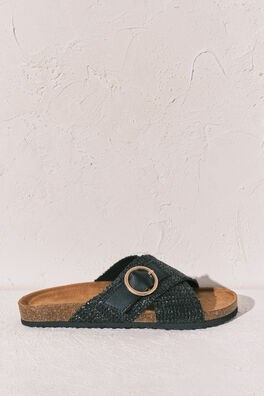 Sandalias bio tiras cruzadas negro