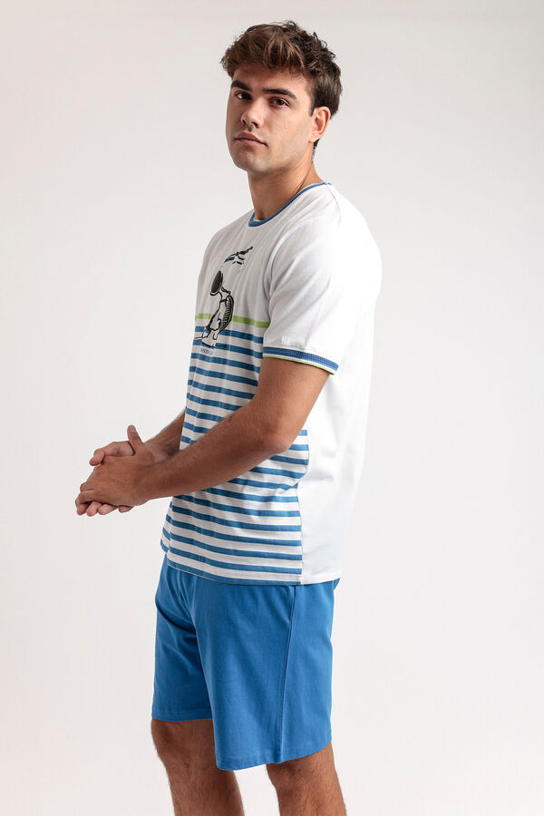 Admas Pijama corto tennislub Snoopy azul