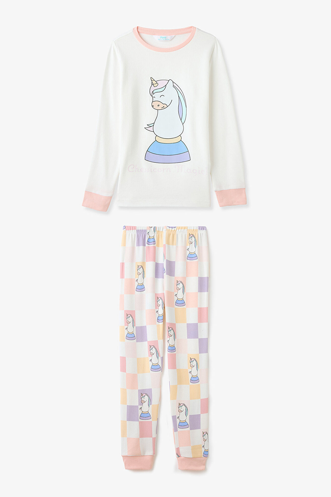 Penti Conjunto de pijama de unicornio Chesscorn para ni&ntilde;as