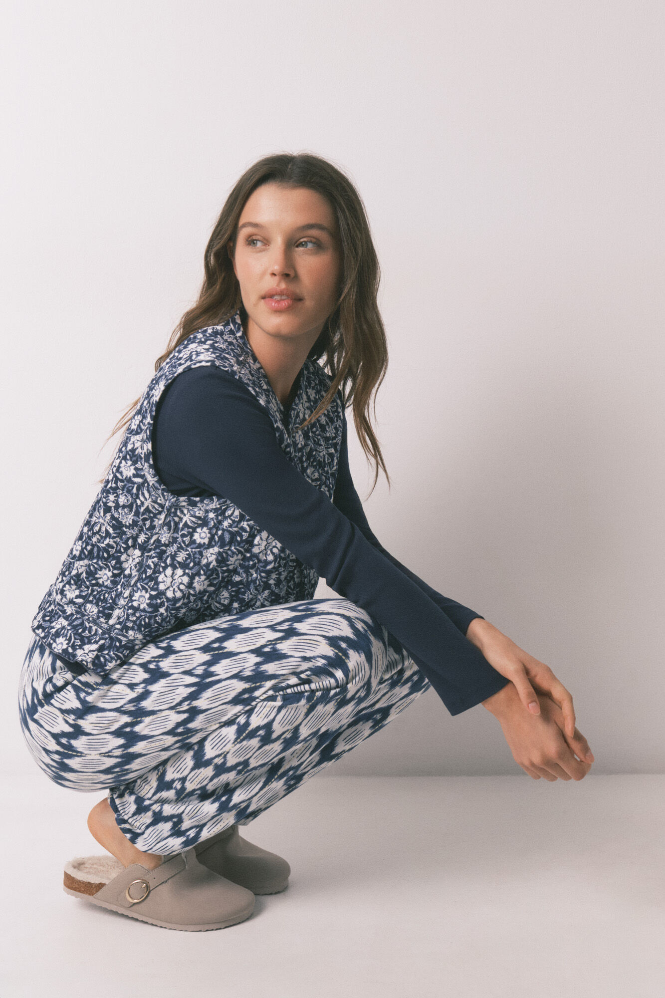 Women'secret Duge pantalone sa boho printom