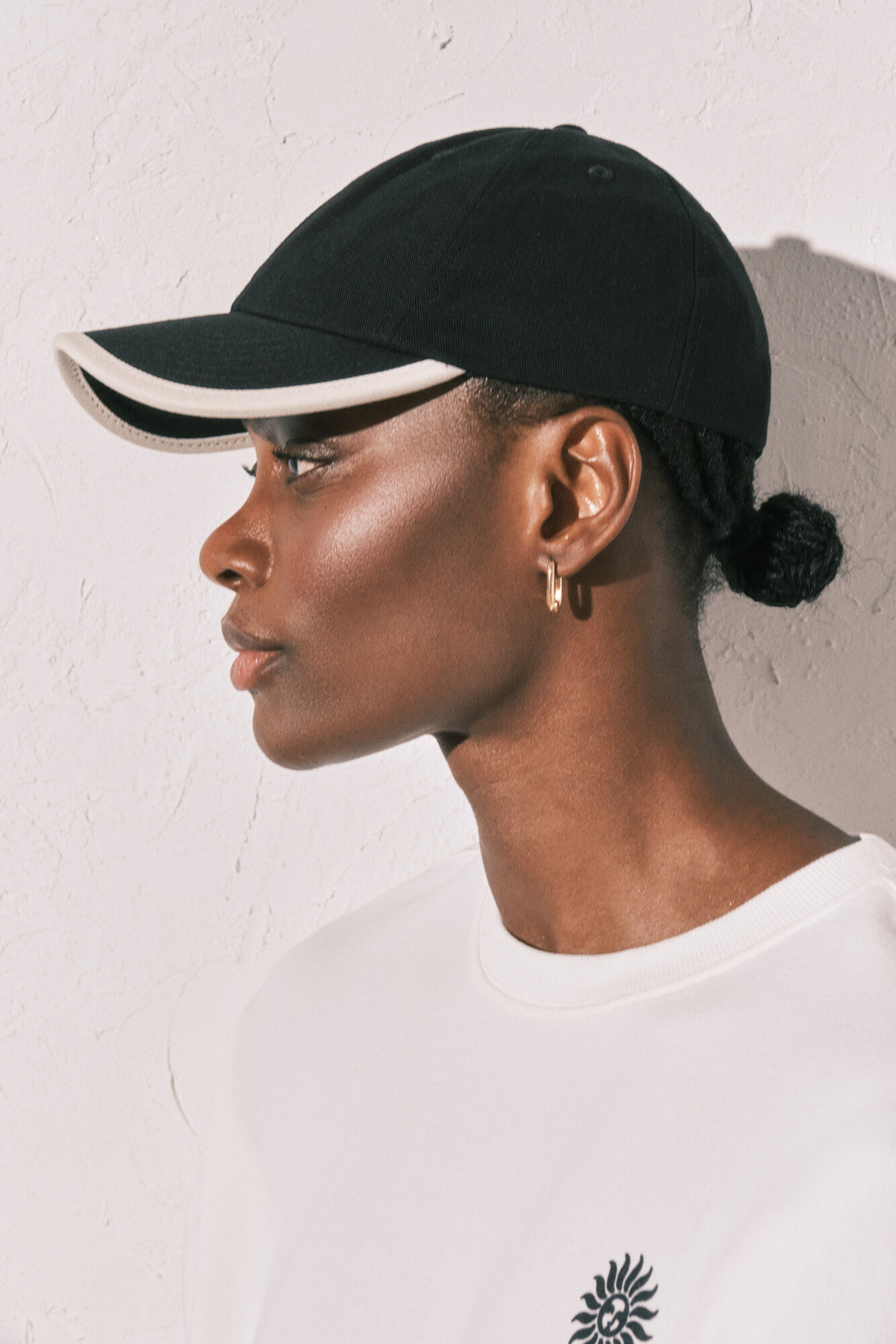 Women'secret Gorra algod&oacute;n negra bordada