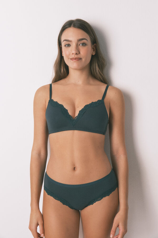 Women'secret Paket od 2 &scaron;iroke pamučne gaće u crvenoj i zelenoj boji Kaki