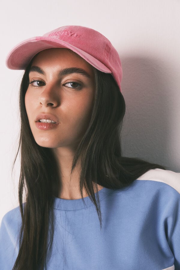 HI&BYE Roze pamučni podesivi kačket Roze