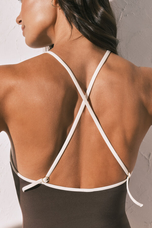 Women'secret Braon halter kupaći kostim za oblikovanje Braon