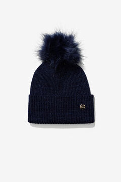 Vilanova Gorro de Punto con Pomp&oacute;n azul