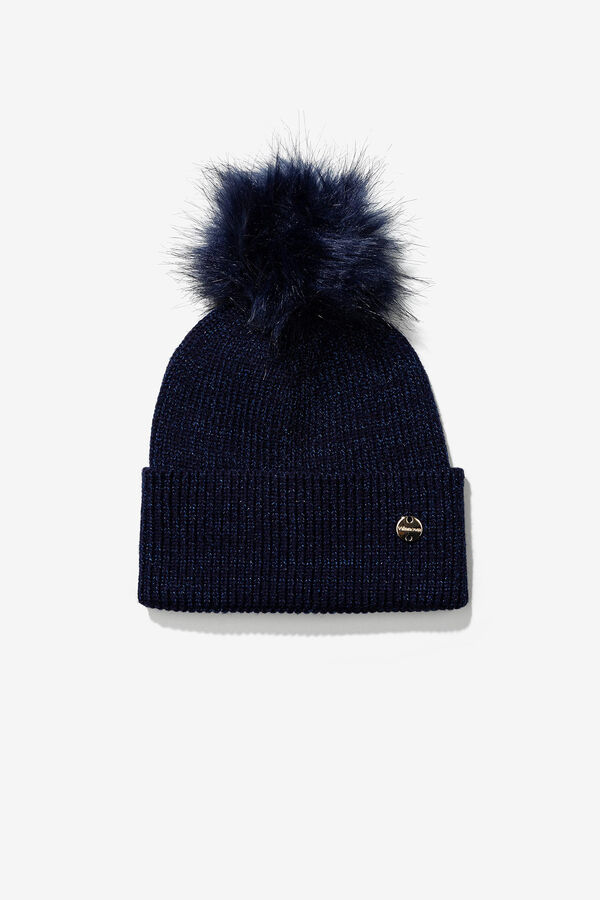 Vilanova Gorro de Punto con Pomp&oacute;n azul