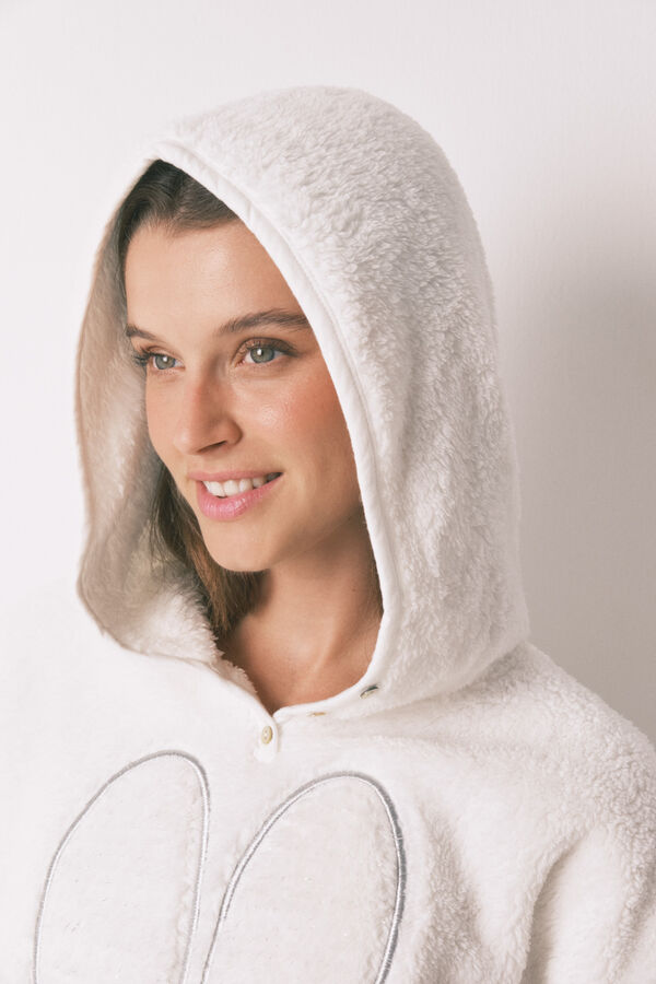 Women'secret Dugačka flis sa životinjskim print Mifi Bela