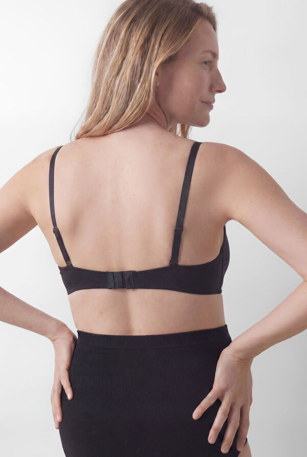Women'secret Crni trouglasti grudnjak za dojilje sa punjenjem LOVELY Crna