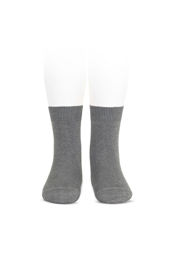Condor Calcetines cortos b&aacute;sicos punto liso gris