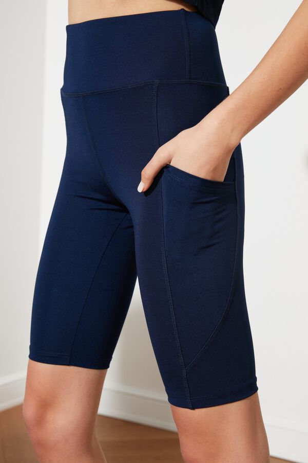 Trendyol Legging deportivo medio biker azul