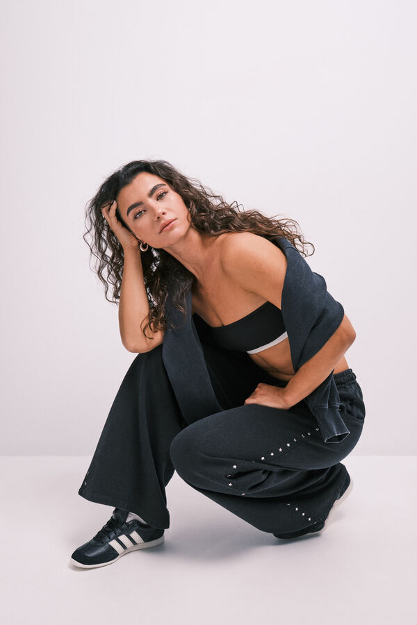 HI&BYE Crni top bandeau grudnjak Crna