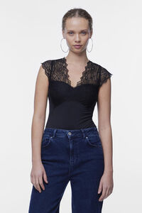 Pieces Body stretch com renda