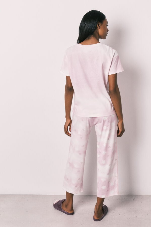 Women'secret Snoopy pamučna kapri pidžama Roze