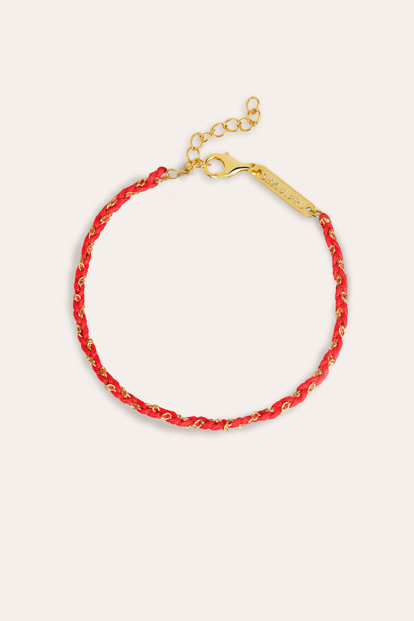 Womensecret Gold-plated silver Yarn Red bracelet rávasalt mintás
