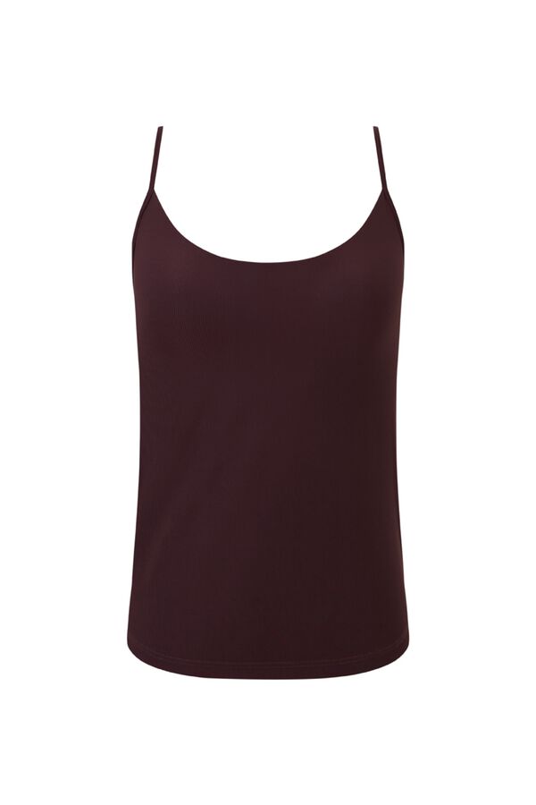 Women'secret Brown fixed cup T-shirt nude
