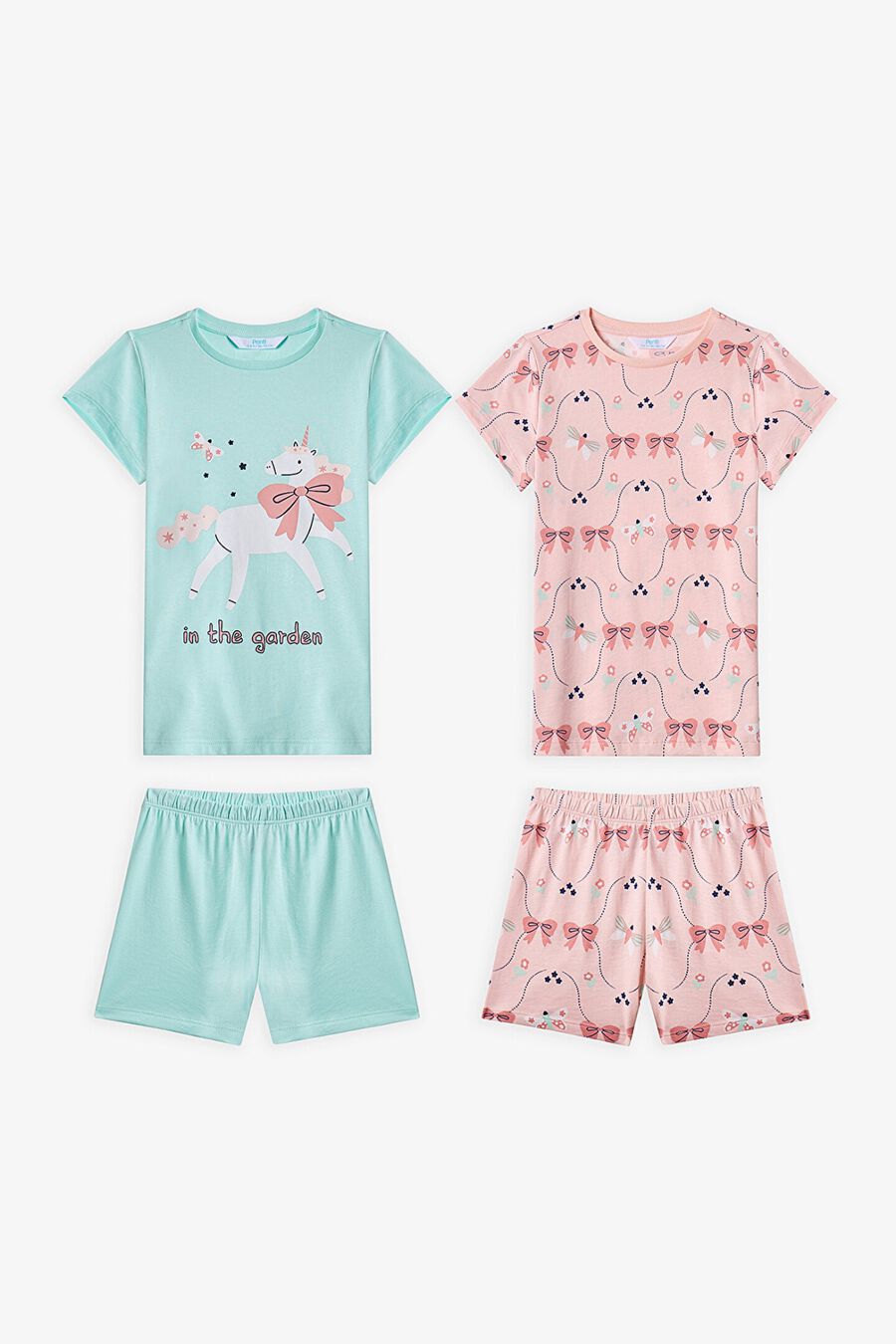 Pack 2 pijamas cortos infantiles unicornio