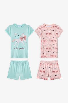 Penti Pack 2 pijamas curtos infantis unic&oacute;rnio