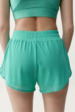Born Living Yoga Pantal&oacute;n corto deportivo Padma 2.0 verde turquesa