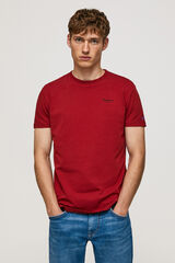Pepe Jeans Camiseta logo estampado fit slim rojo