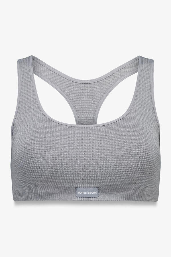 Women'secret PREDIVAN svetlo sivi karirani bez šavova top Siva